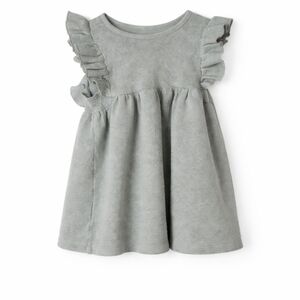 Quincy Mae Ribbed Dress Gray 18–24M